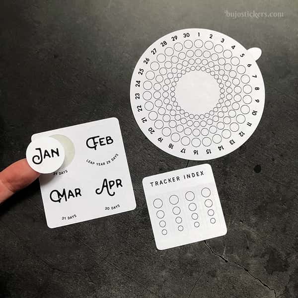 Stickers – Rund månadstracker