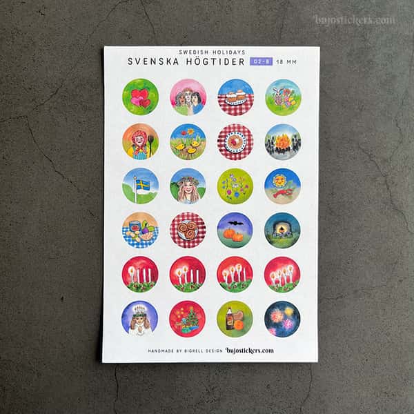 Stickers – Svenska högtider 02