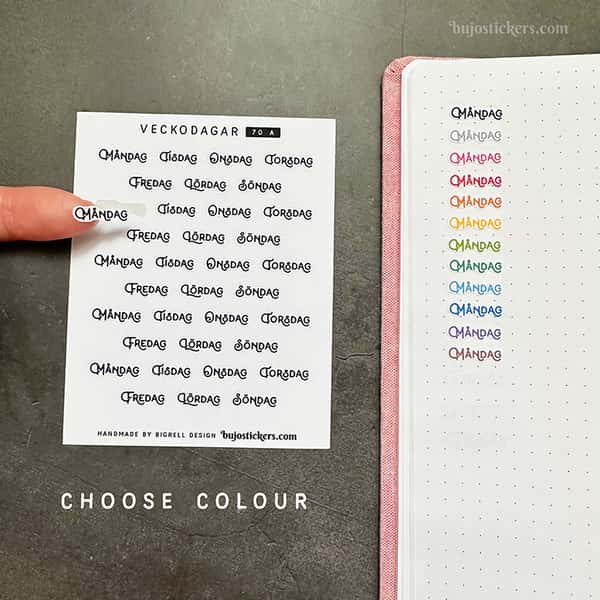 Stickers – Veckodagar