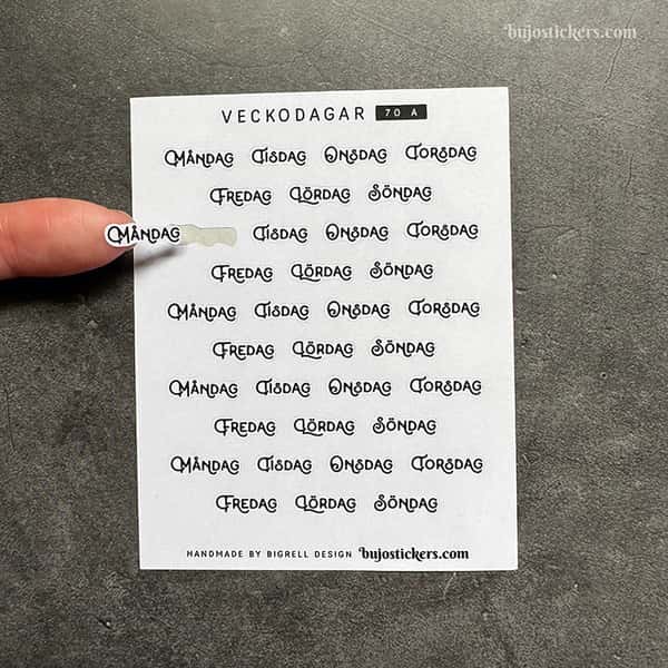 Stickers – Veckodagar