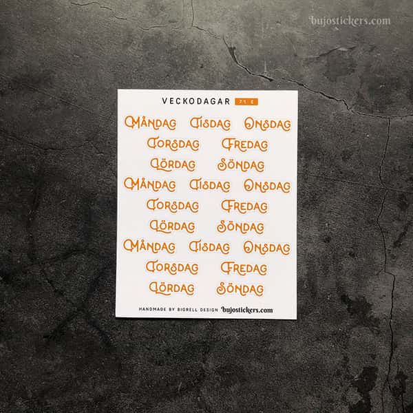 Stickers – Veckodagar