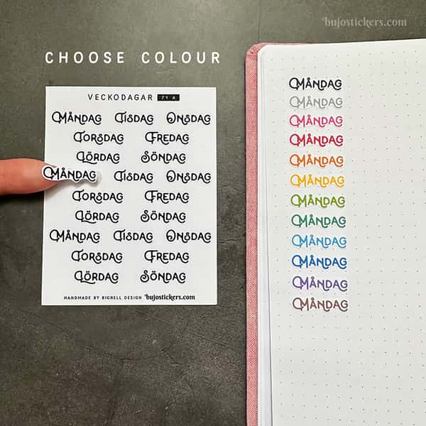 Stickers – Veckodagar