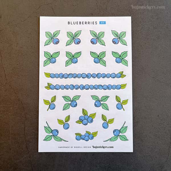 Stickers – Lingon och blåbär (stora)