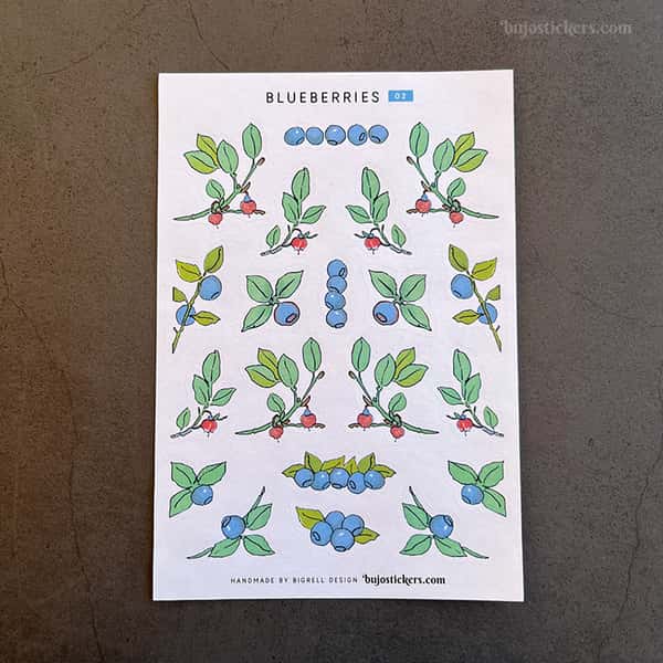 Stickers – Lingon och blåbär (stora)
