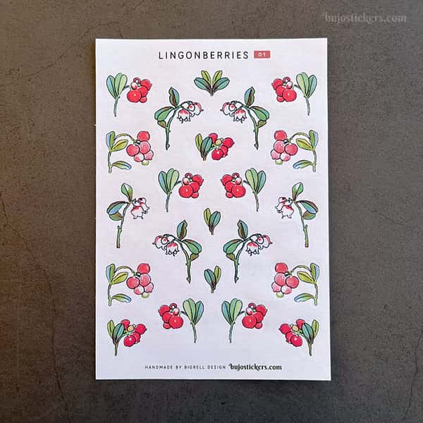 Stickers – Lingon och blåbär (stora)