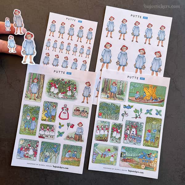 Stickers – Putte i blåbärsskogen