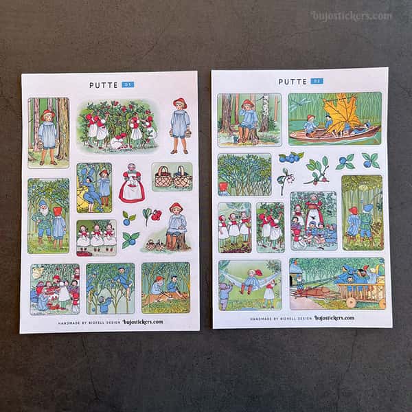 Stickers – Putte i blåbärsskogen