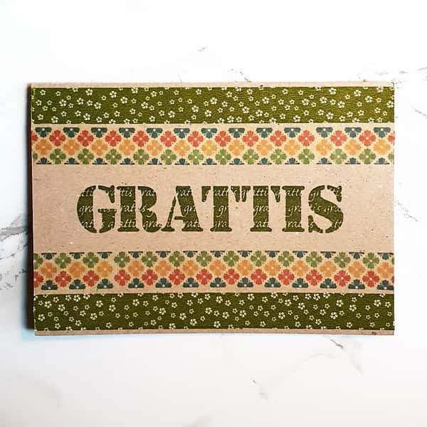 Handgjort grattiskort