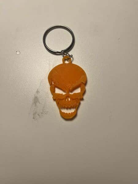 Nyckelring 3D printad Döskalle