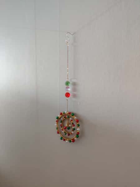 Julljusfångare Spiral - Röd, Grön och Guld