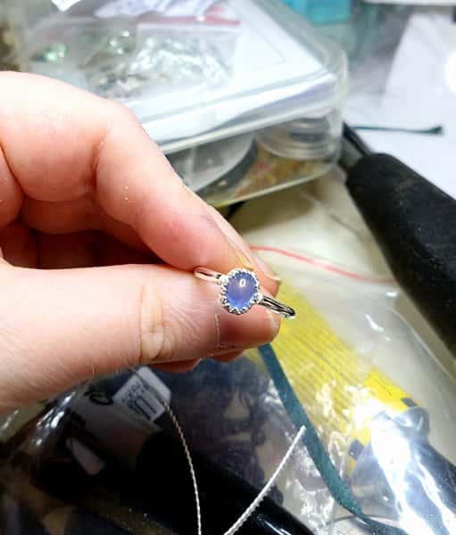 ring med safir storlek 18mm