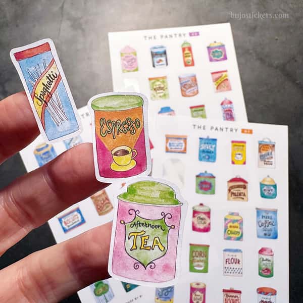 Stickers – Burkar i skafferiet