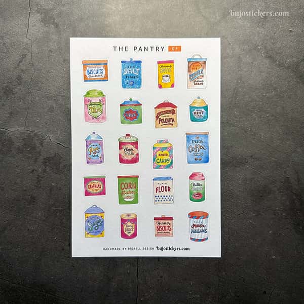 Stickers – Burkar i skafferiet
