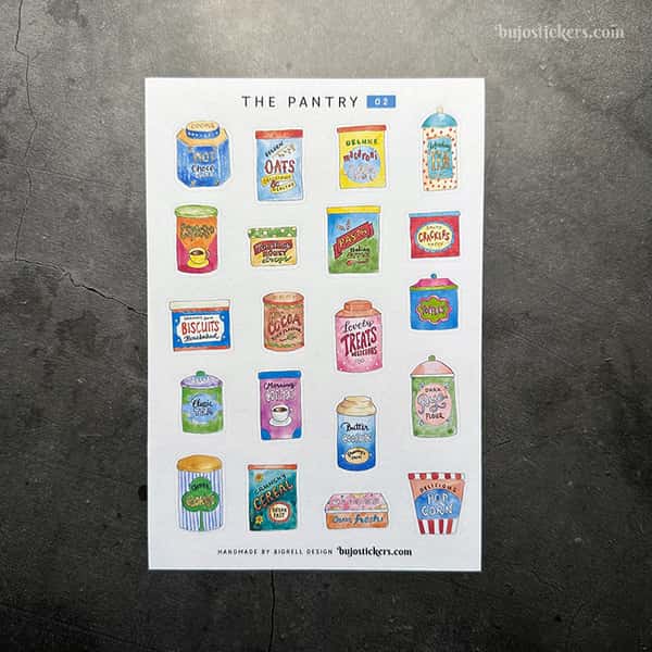 Stickers – Burkar i skafferiet