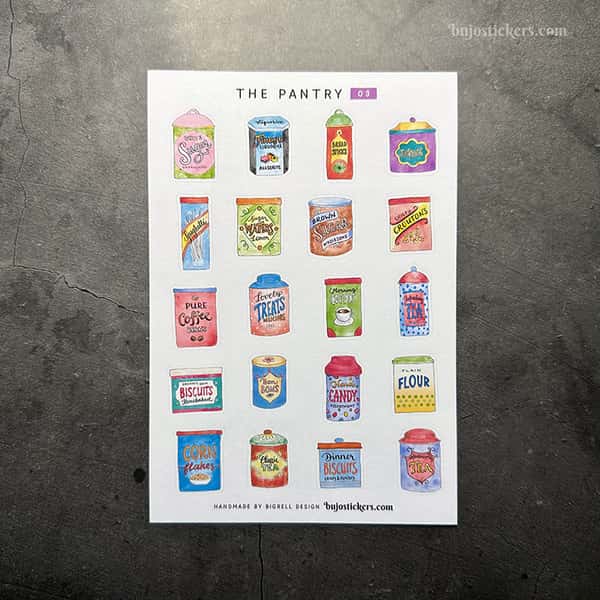 Stickers – Burkar i skafferiet