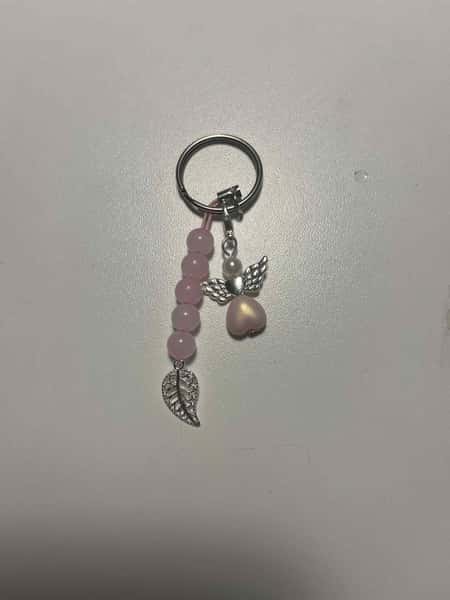 Nyckelring ängel med löv