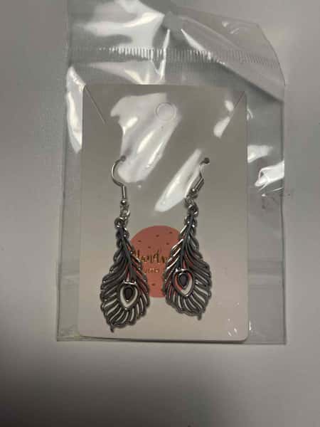 örhänge Påfågelsfjäder