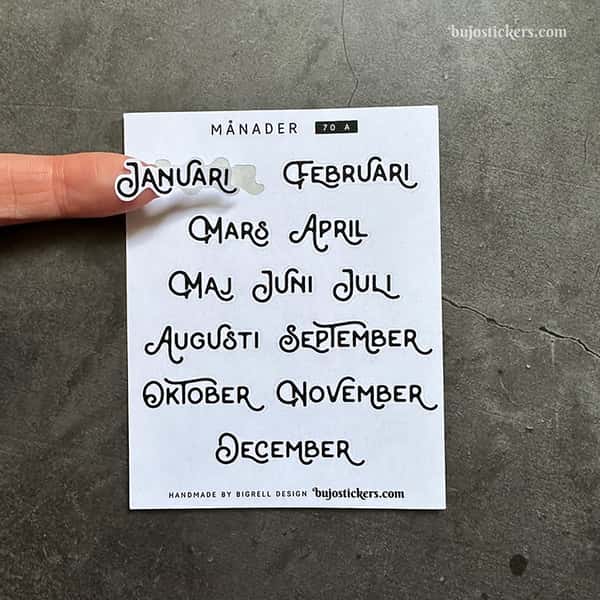 Stickers – Månader