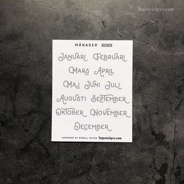 Stickers – Månader