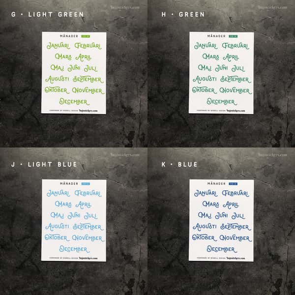 Stickers – Månader