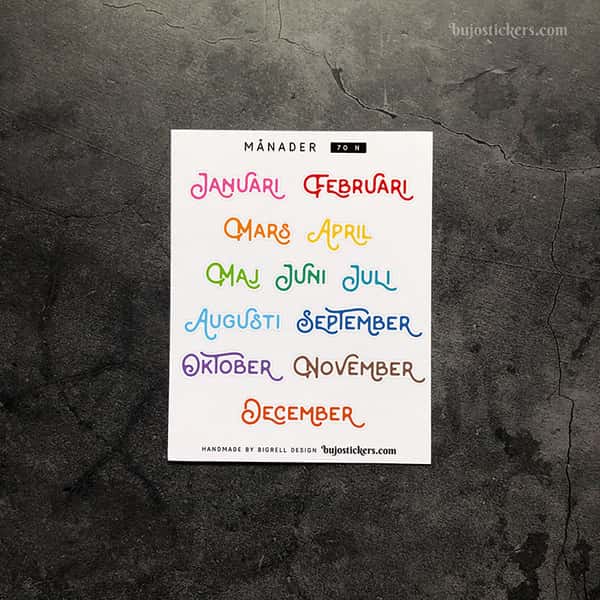 Stickers – Månader