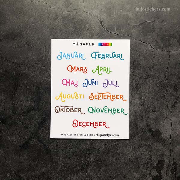 Stickers – Månader
