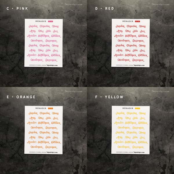 Stickers – Månader