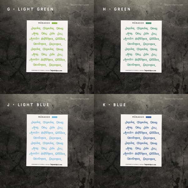 Stickers – Månader