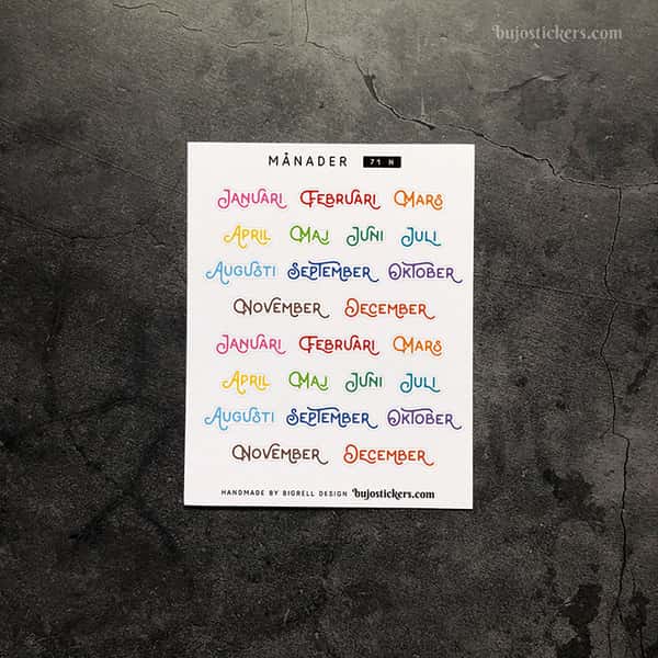 Stickers – Månader