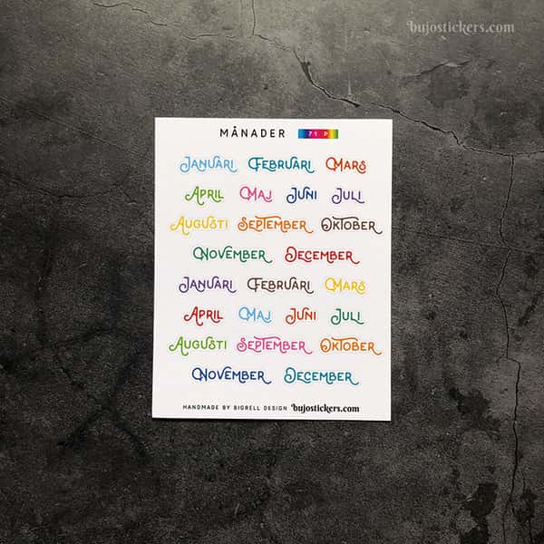 Stickers – Månader