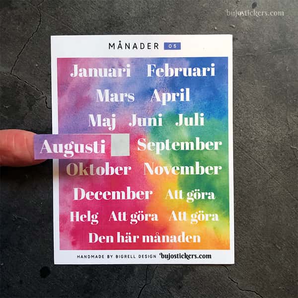 Stickers – Månader