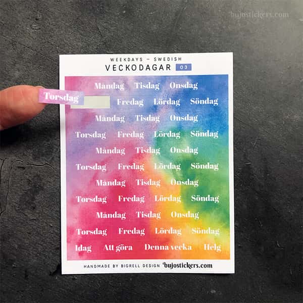 Stickers – Veckodagar