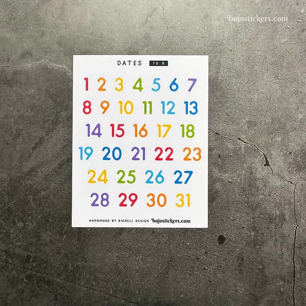 Stickers – Datum 1-31