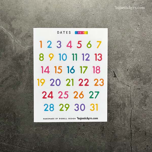 Stickers – Datum 1-31