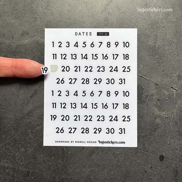 Stickers – Datum 1-31