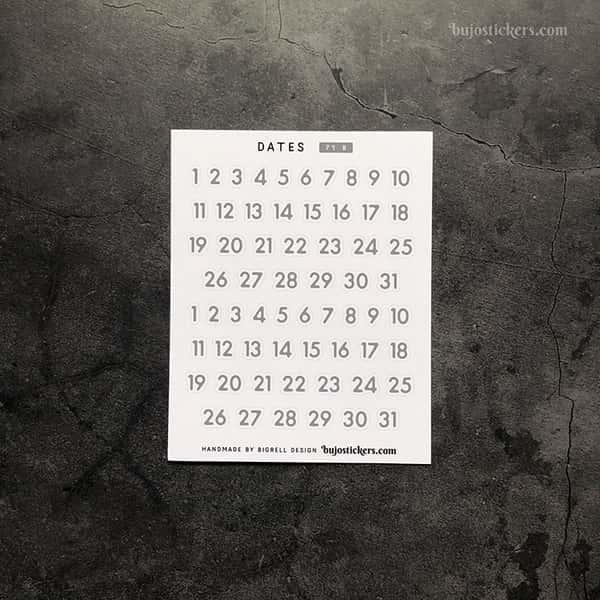 Stickers – Datum 1-31