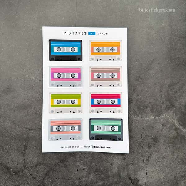 Stickers – Kasettband (stora)