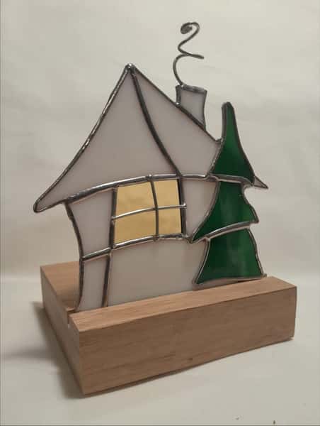 Stained glass tea light