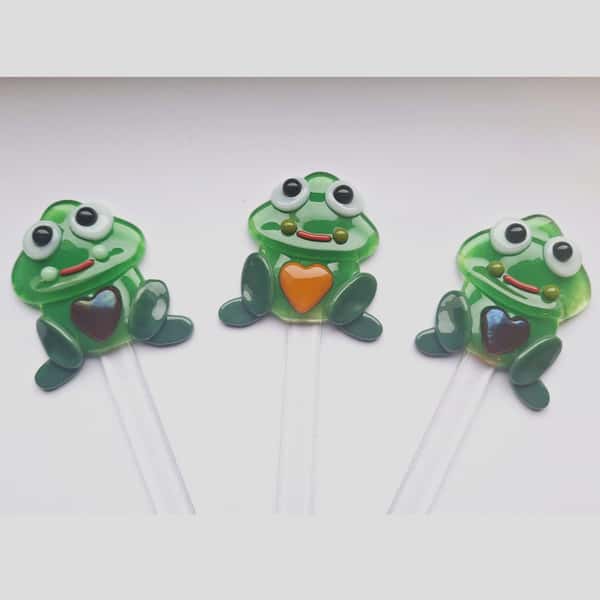 Ribbit the Frog – Växtpinne i smält glas