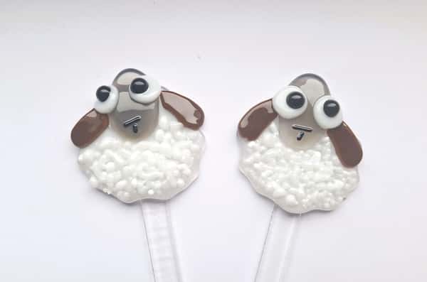 Shawnee the Sheep – Växtpinne i sammansmält glas