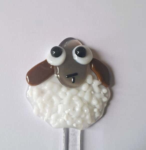 Shawnee the Sheep – Växtpinne i sammansmält glas