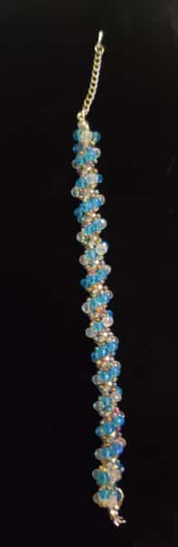 Kristallarmband - Blå och Klar