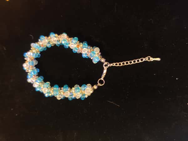 Kristallarmband - Blå och Klar