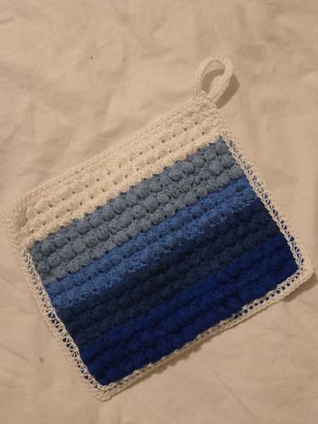 Grytlapp blå bubblor