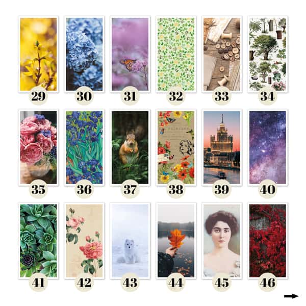 Veckokalender horisontell layout. Välj omslag och högersida. Häftad Traveler's notebooks insert. Regular/standard storlek.