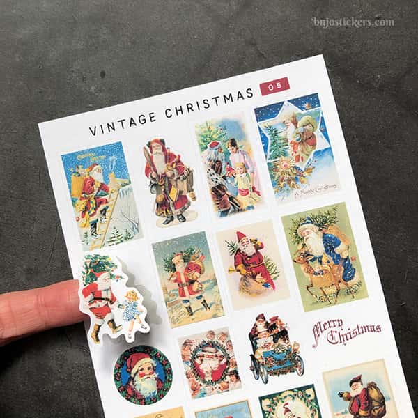Stickers – Tomtar – Vintage Christmas 05