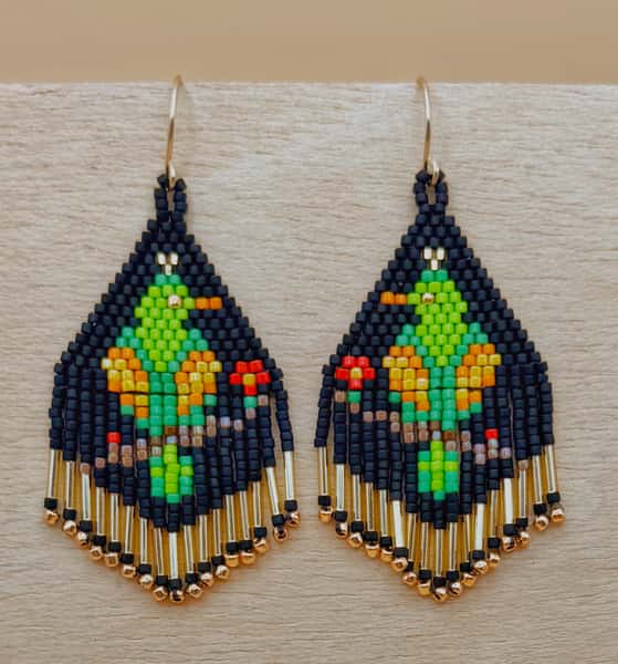 Miyuki örhängen med fåglar