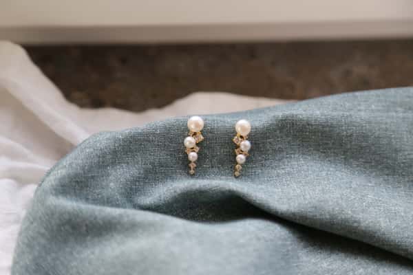 Handmade Sterling Silver Stud Freshwater Pearl Drop Earring