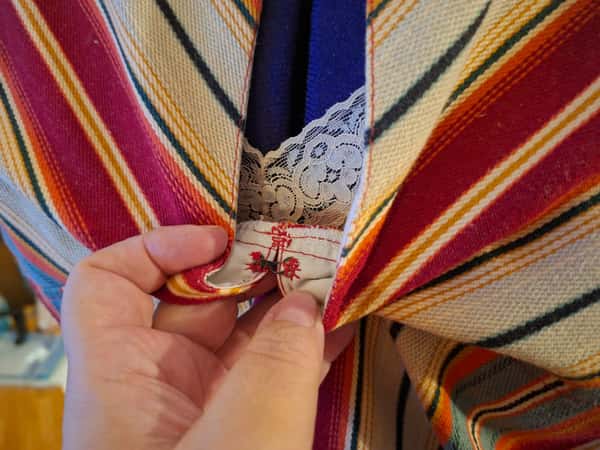 Randig lång klänning