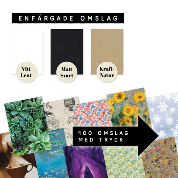 Månadskalender B6 med 103 omslag att välja mellan. Häftad Traveler's notebooks insert i storlek B6.